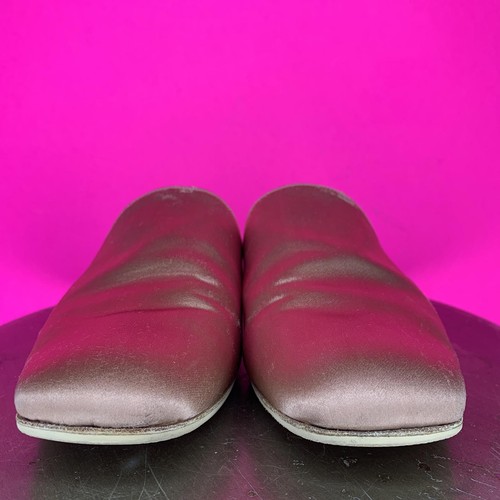 Stuart Weitzman Mulearky Pale Pink Satin Low Heel Mule Sz 9 - Picture 2 of 9