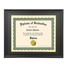 LTYHHK 11x14 Diploma Frame Solid Wood Black, Displays 11x14 Diplomas with Black