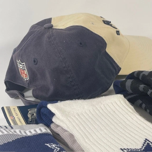 Lote de 3 pares de gorras y calcetines de colección de los Dallas Cowboys ropa del equipo de la NFL - sin usar con etiquetas Foto 4 de 4
