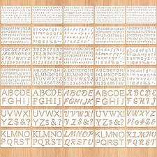 Estedro 1/3, 1/2, 3/4, 1, 2 Inch Letter Stencils for Painting 35 Pack Small L...