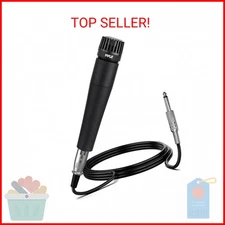 PylePro Dynamic Handheld Microphone, Professional Moving Coil Mic with Built-in 