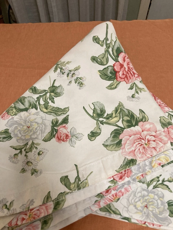 Cortina de Ducha de Algodón Rosa Cottage De Colección Tamaño Estándar Blanco Rosa Col Rosa Foto 3 de 3