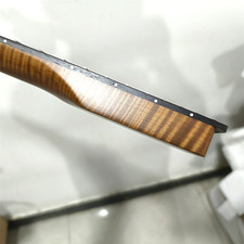 4A 22 fret Tiger Roasted Flame Maple Electric Guitar Neck for rose DIY