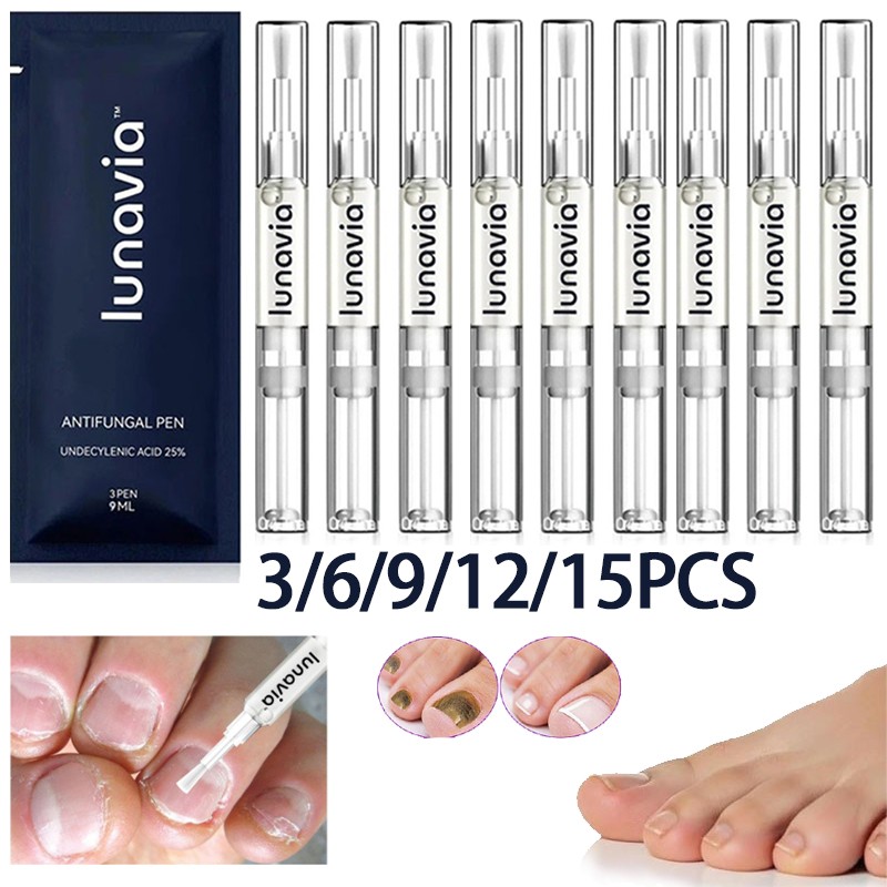 15 Pack Lunavia Antifungal Pen, 25% Undecylenic Acid – Toenail Fungus Treatment
