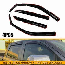 Fits for RAM 1500 Crew Cab 09-18 In-Channel Window Vent Visor Sun Rain Deflector