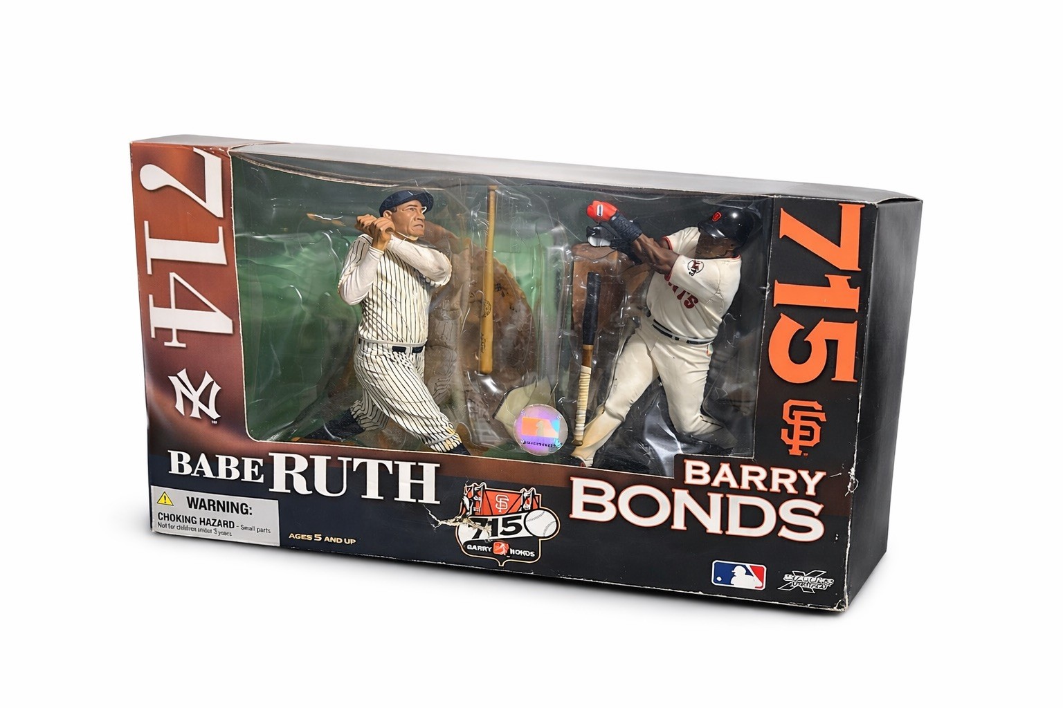 Vntg 2006 McFarlane MLB Yankees & Giants. Babe Ruth & Barry 