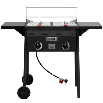 #ad #ad Outdoor Propane Deep FryerDual Tank with Dual Independent Cast Iron Burners $239.99