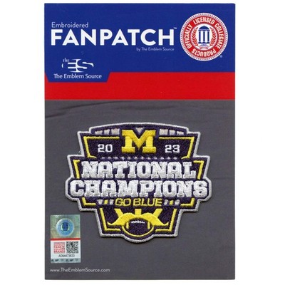 Michigan Wolverines 2023-2024 Patch National Champions Football Embroidered Go B