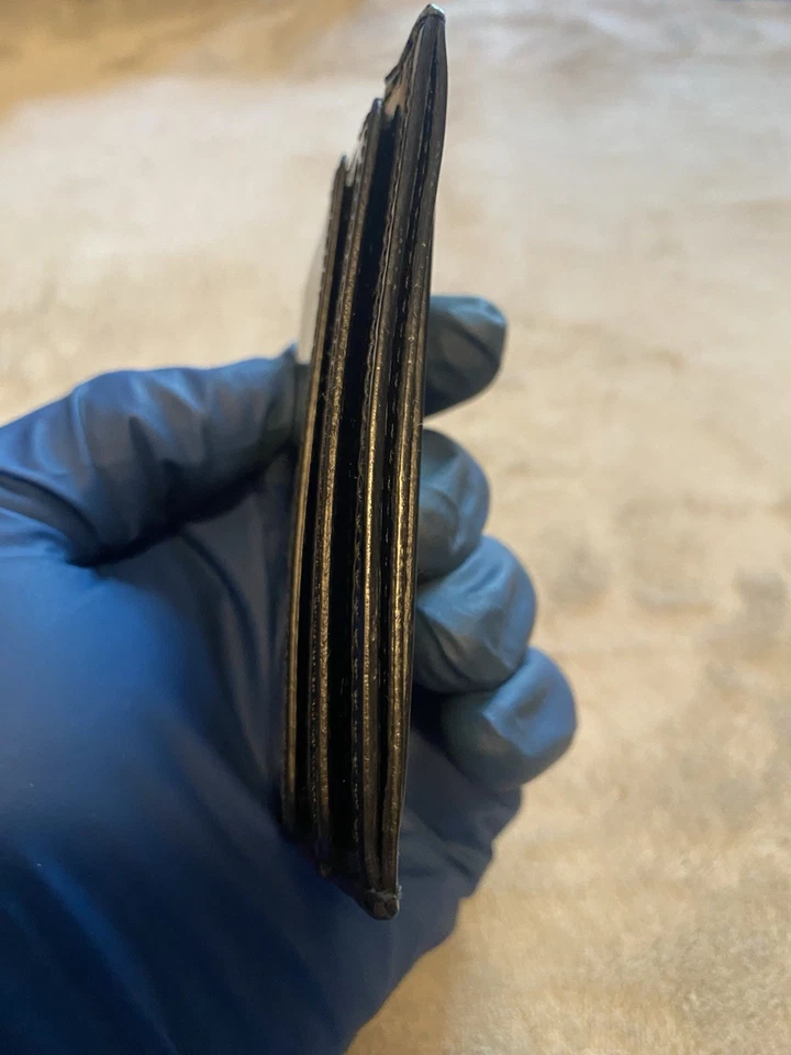 Alexander McQueen Skull Leather Card Holder 6 slots Size: 4.33”W 2.76” H 3.9” D - Image 4 of 4