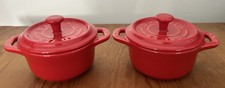 NEW Set of 2 STAUB Mini La Cocotte Cherry Red...