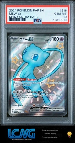 2024 Pokemon Paldean Fates #216 Mew Ex Shiny Ultra Rare PSA 10