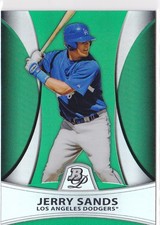 2010 Jerry Sands Bowman Platinum Green Refractor    RC 360/499    #PP1 (A848)