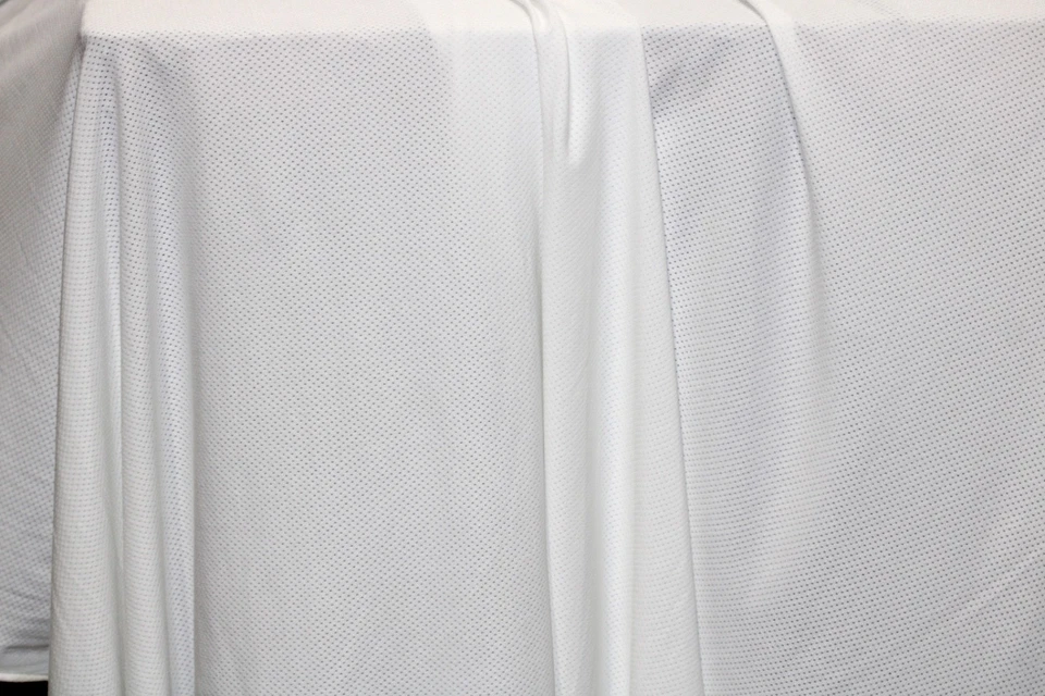 POWER MESH KNIT 4 WAY STRETCH FABRIC 60" WIDE SNOW WHITE BY THE YARD - Image 3 of 4