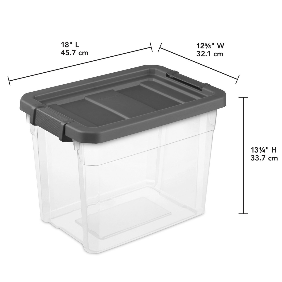 Sterilite 30 Qt Clear Plastic Stackable Storage Container Bin Box