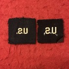 WWII U. S. ARMY OFFICER CLOTH COLLAR INSIGNIA Patch Lot (2) • Both G-VG — photo 2