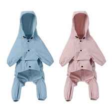 Cappotto Antipioggia Per Cani Impermeabile Con Capucci E Strisce Riflettenti