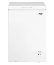 3.5Cu.ft Chest Freezer Energy-efficient Freezer w/Removable Storage Basket White