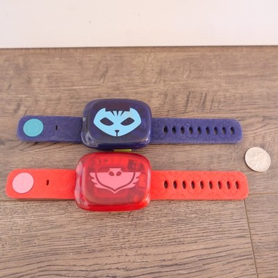 VTech PJ Masks Catboy & Owlette Learning Watch Kids Learning Games Lot RED BLUE