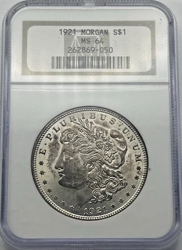 1921 Silver Morgan Dollar Coin MS 64 NGC Certified