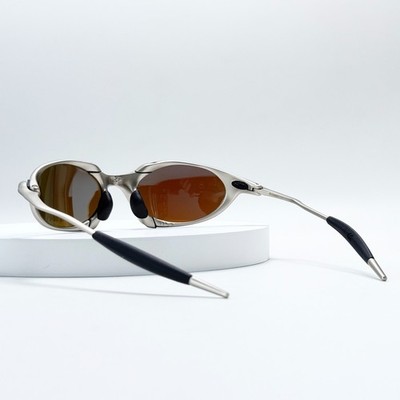 Oakley Romeo X-Metal Sunglasses Silver Frame Lake Blue Lens | eBay