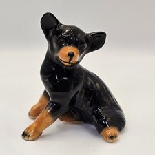 Vintage Japan Ceramic Black Bear Cub Figurine...