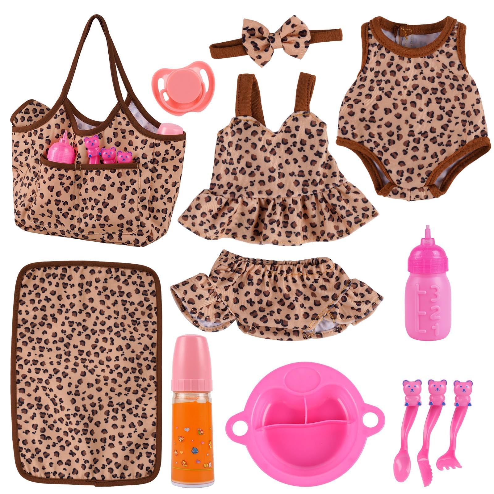 13Pcs Baby Doll Clothes and Accessories for 10-12 inch Dolls, Baby Doll Feedi...