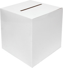Storm&Lighthouse 30Cm X 30Cm X 30Cm White Wedding Card Post Box Flat-Packed Art 