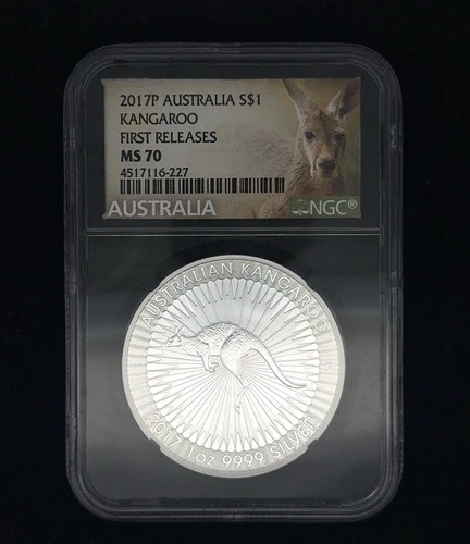2017-P $1 Australia 1oz Silver Kangaroo - NGC MS 70 - First Releases