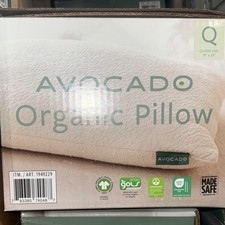 Avocado Organic Cotton Cover Bed Pillow Queen 19 x 29 Hypoallergenic Latex Kapok