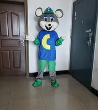 Adult Chuck E.Cheese Mascot Costume Suits Cartoon Character Halloween Party