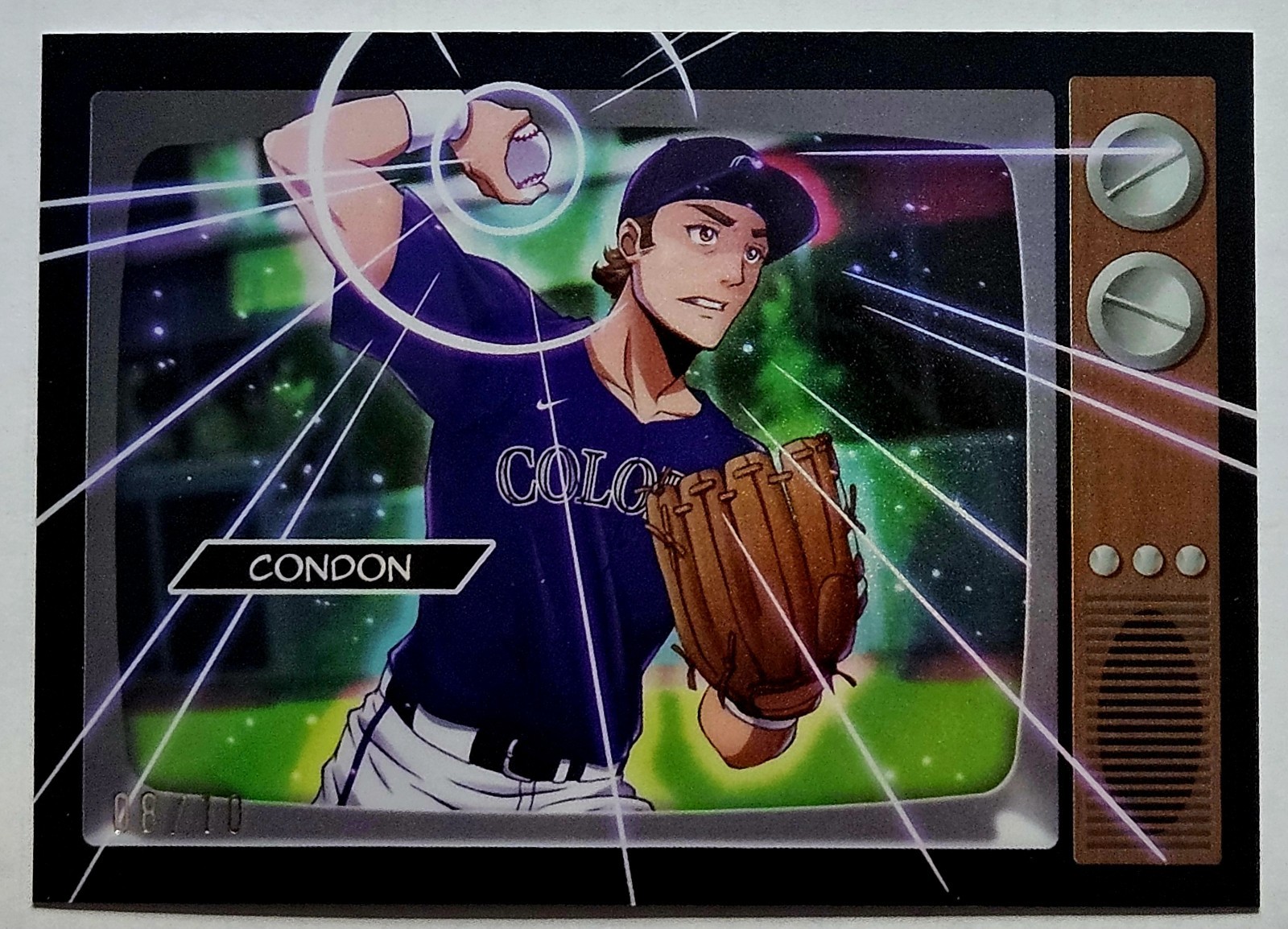 Charlie Condon 2025 Bowman Black Anime Refractor /10 SSP #BA-3 - Rockies