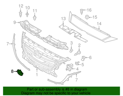Genuine Front Emblem Ornament 2006-2016 Mazda 2 3 5 6 C235-51-731A