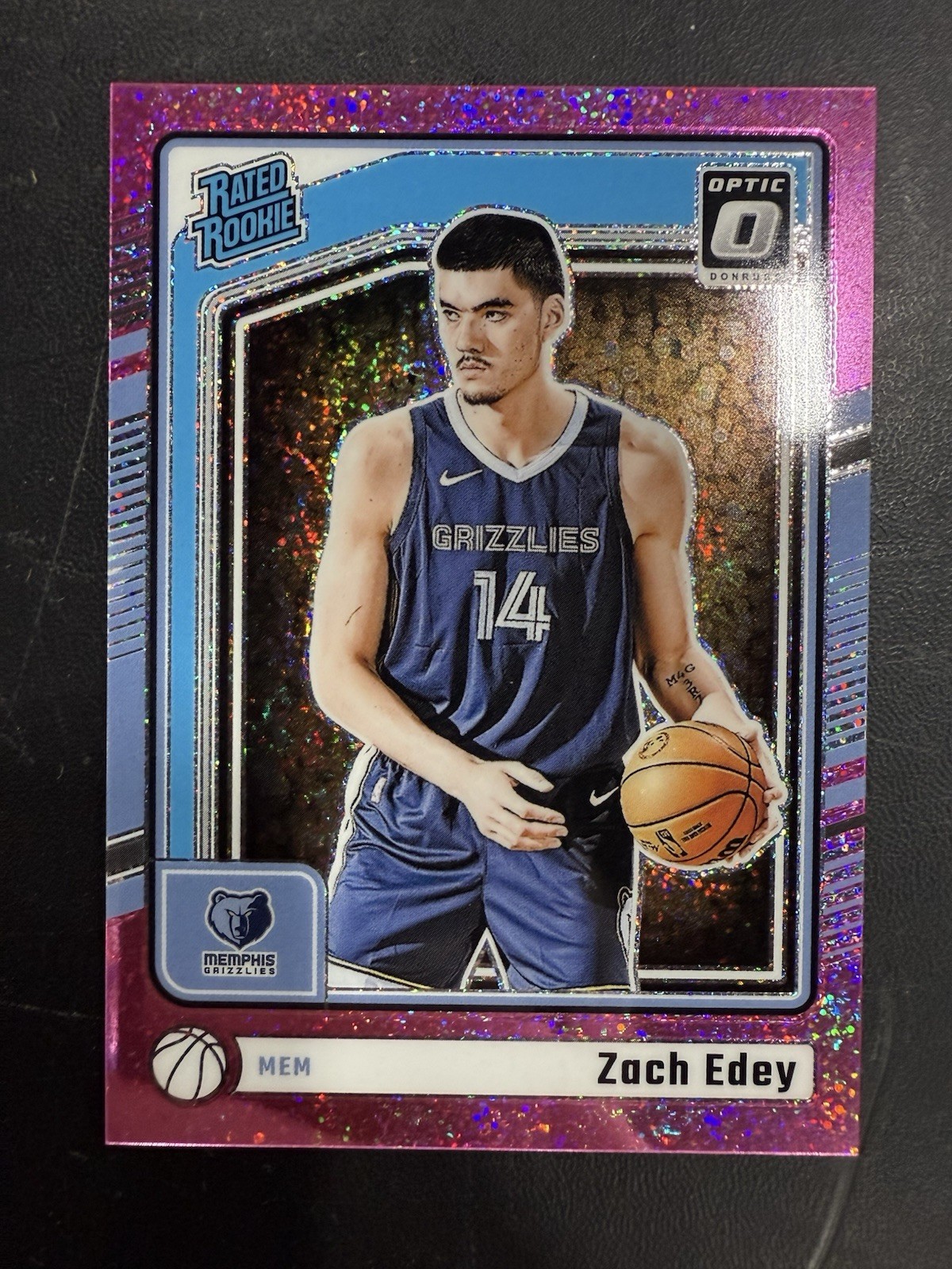 2024-25 DONRUSS OPTIC #288 ZACH EDEY RATED ROOKIE RC PINK GLITTER PRIZM /275 NM+
