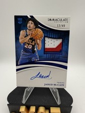 2024 Panini Immaculate - JARED MCCAIN Rookie Patch On-Card Auto Blue /49 RC #122