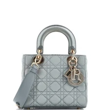 Christian Dior My ABCDior Lady Dior Bag Cannage Quilt Satin with Crystal Charms