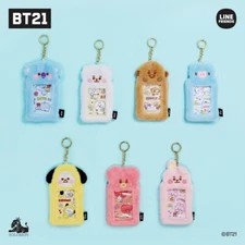 BT21 Photo Id Badge Card Holder ver.2 Fluffy LINE FRIENDS X BTS Photocard Charm