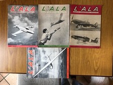 LOTTO 4 RIVISTE L' ALA 1945 AEREI AEROPLANI AERONAUTICA AVIAZIONE AEROMODELLISMO