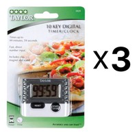 Taylor 10 Key Digital Kitchen Household Baking Timer 1.2 Lcd Readout (3-pack) on sale Taylor 10 Key Digital Kitchen Household Baking Timer 1.2 Lcd Readout (3-pack) on sale
