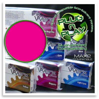 InkWerx Eco-Sol Max2 100% Roland Compatible 440ml MAGENTA Eco-Solvent Cartridge