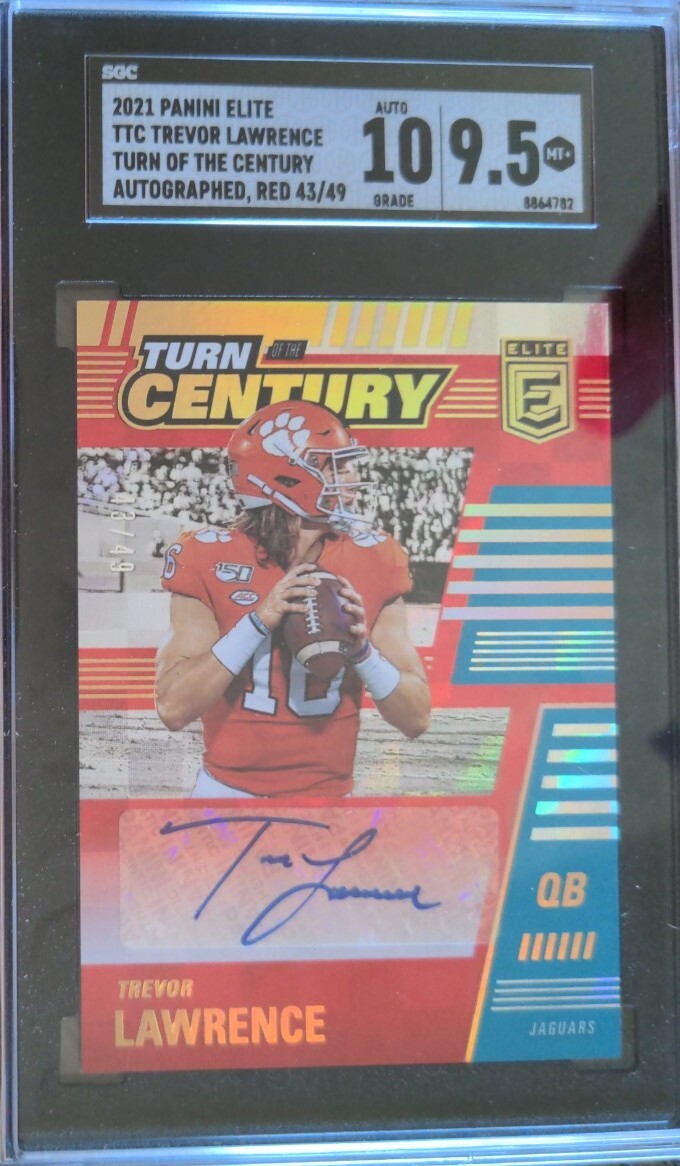 Trevor Lawrence Panini Donruss Elite Turn of the Century Autographs #LAW Red