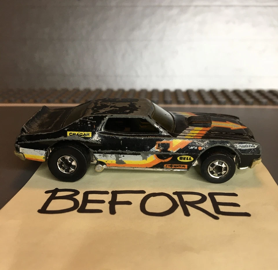 Hot Wheels 1974 Ford Torino Stocker Hong Kong Black CUSTOM Super RR Wheel Swap - Image 2 of 4