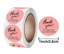 40 THANK YOU FOR SUPPORTING MY SMALL BUSINESS ENVELOPE SEALS LABELS STICKERS 1"