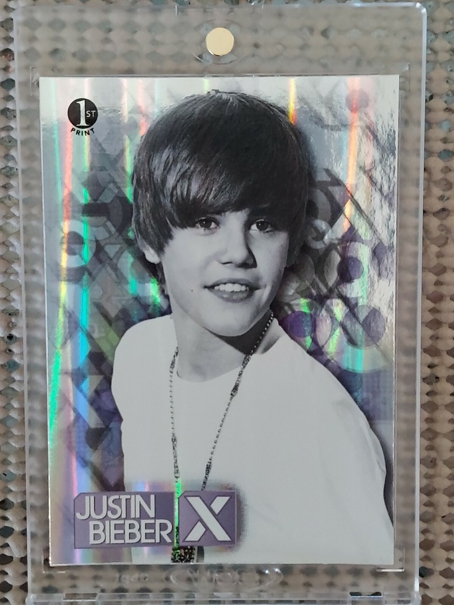 Justin Bieber コレクションカード① Justin Bieber Parallel FOIL Card #5 2010 Panini Rookie 1st Print
