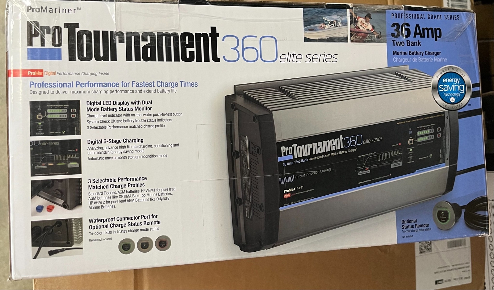 ProMariner 52032 ProTournament 360 Elite 36A Dual Bank Marine Battery Charger