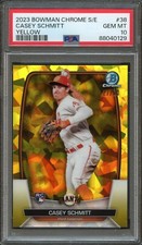 BB - 2023 Bowman Chrome S/E - Yellow /50 - #38 - Casey Schmitt - PSA 10
