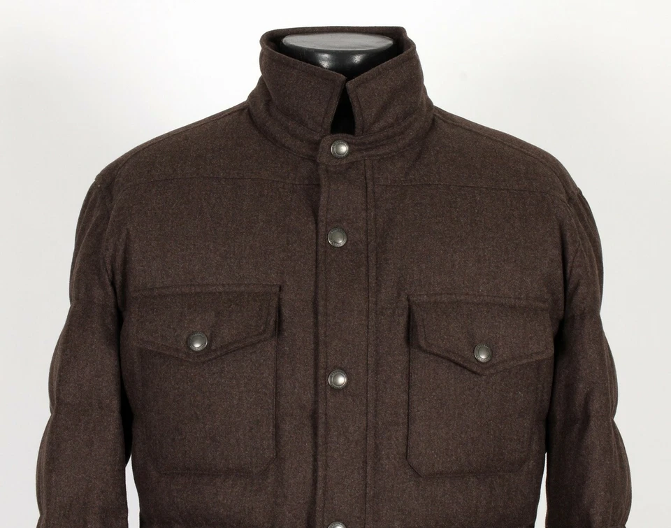 Brunello Cucinelli Wool Cashmere Silk Down Puffer Jacket New $4245 Retail - Image 3 of 4
