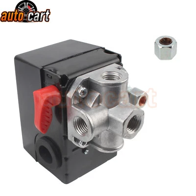 AUTOCART Z-D26612 Porter Cable Air Compressor Pressure Switch W/ Unloader Valve & Lever