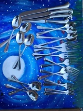 Wallace KENSINGTON Stainless 18/8 China Tipped Glossy Silverware CHOICE Flatware