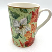 Spode Maui Hibiscus Flowers Coffee Mug Hawaii