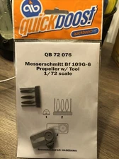 1/72 Quickboost QB72076 Messerschmitt Bf-109G-6 Propeller w/Tool NEW